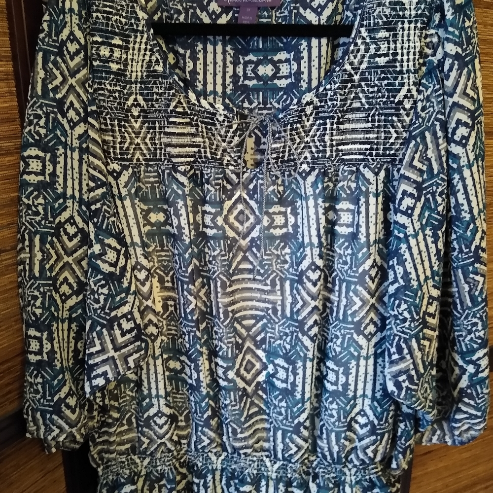 Gloria Vanderbilt 3X blouse w/ attached tank